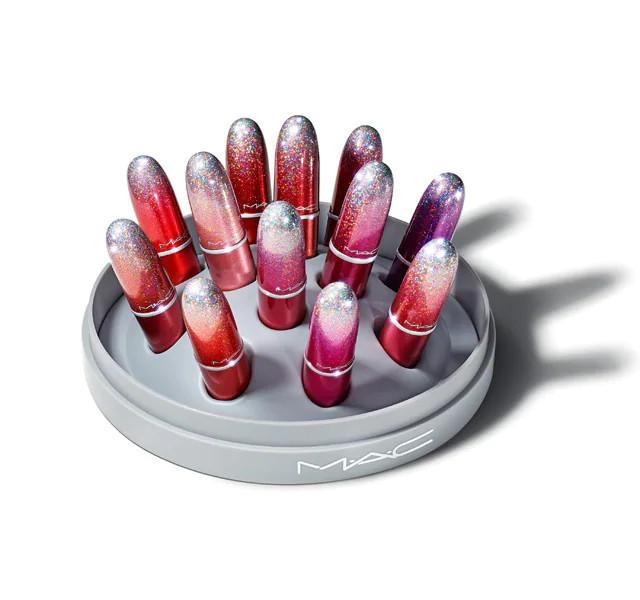 MAC Cosmetics Christmas 2020 Frosted Fireworks Collection Surefire Hit Mini Lipstick x 12 Vault All Shades Closed