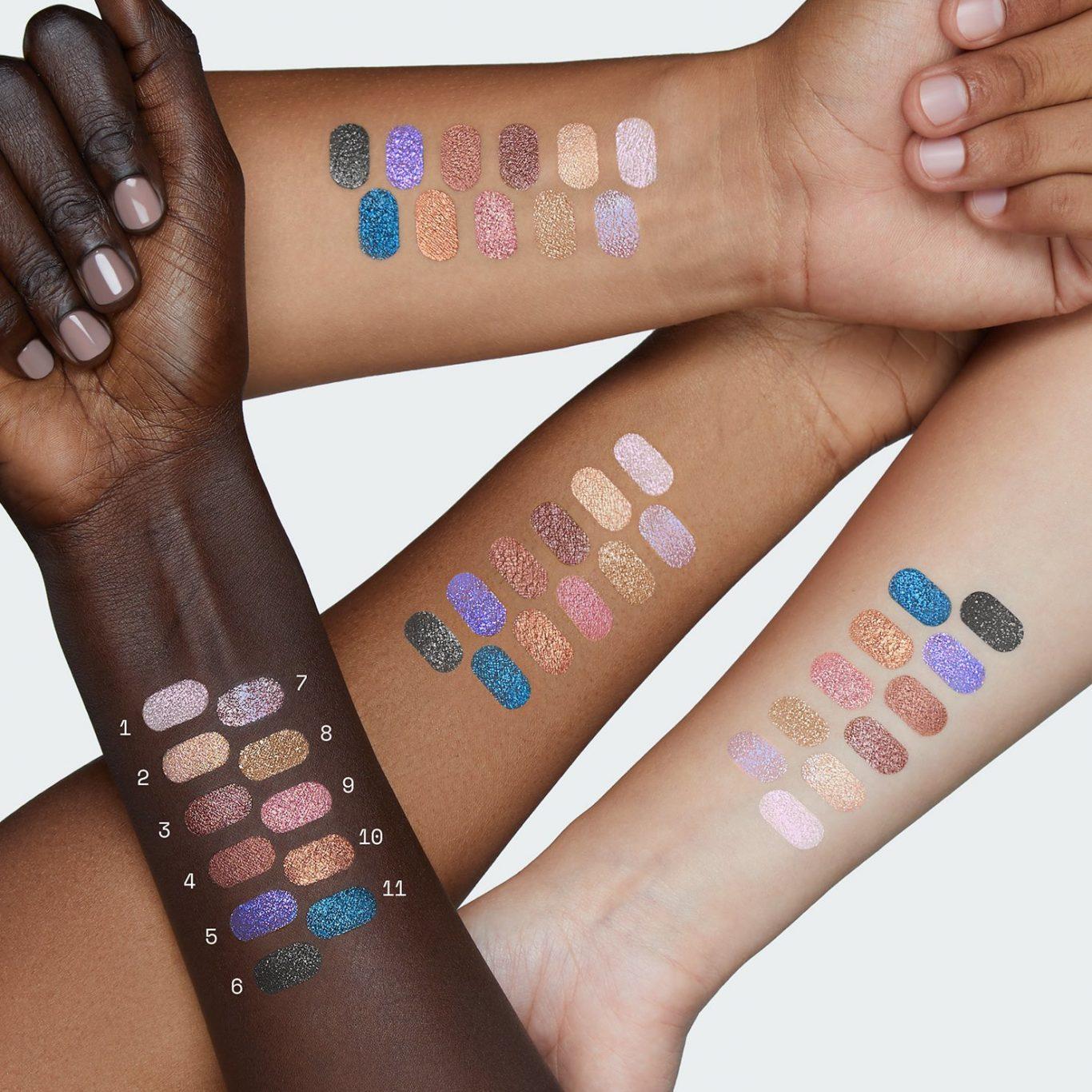 R.E.M. Beauty Chapter 01 Ultraviolet Midnight Shadows Lustrous Liquid Eyeshadow Arm Swatches