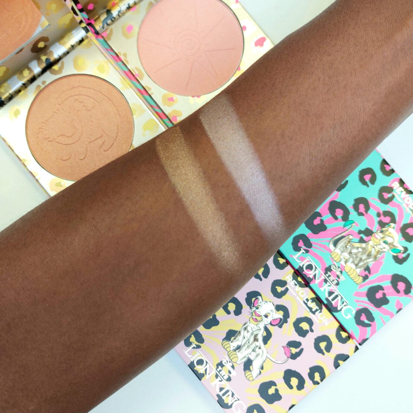 Revolution Disney's The Lion King Collection Highlighter Arm Swatches Deep